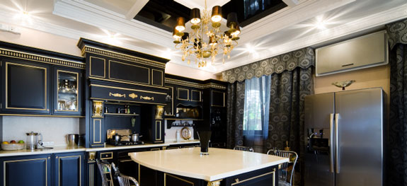 A Chandelier Improving Kitchen Lighting