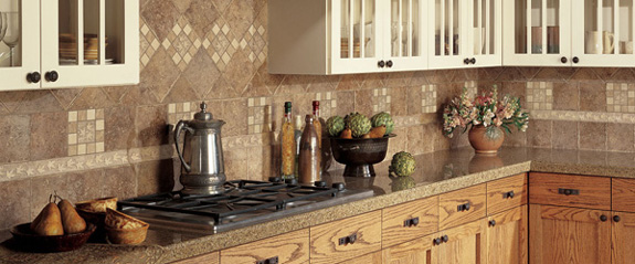 Decorative Kitchen Tiles on Display in the Kitchen