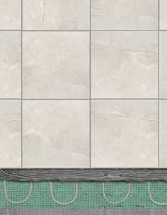 Heated ceramic tile Floor Designs