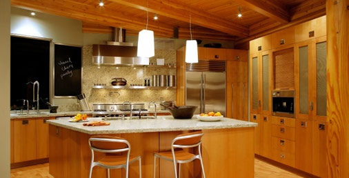 Eclectic Kitchen In Wooden, Scandinavian style